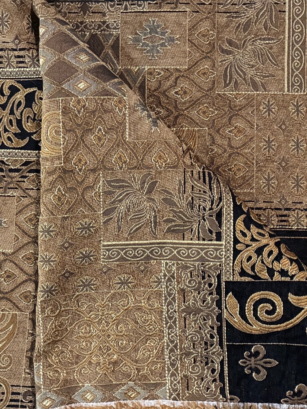Topaz - Black,Brown Abstract & Geometric Upholstery Fabric 56 wide